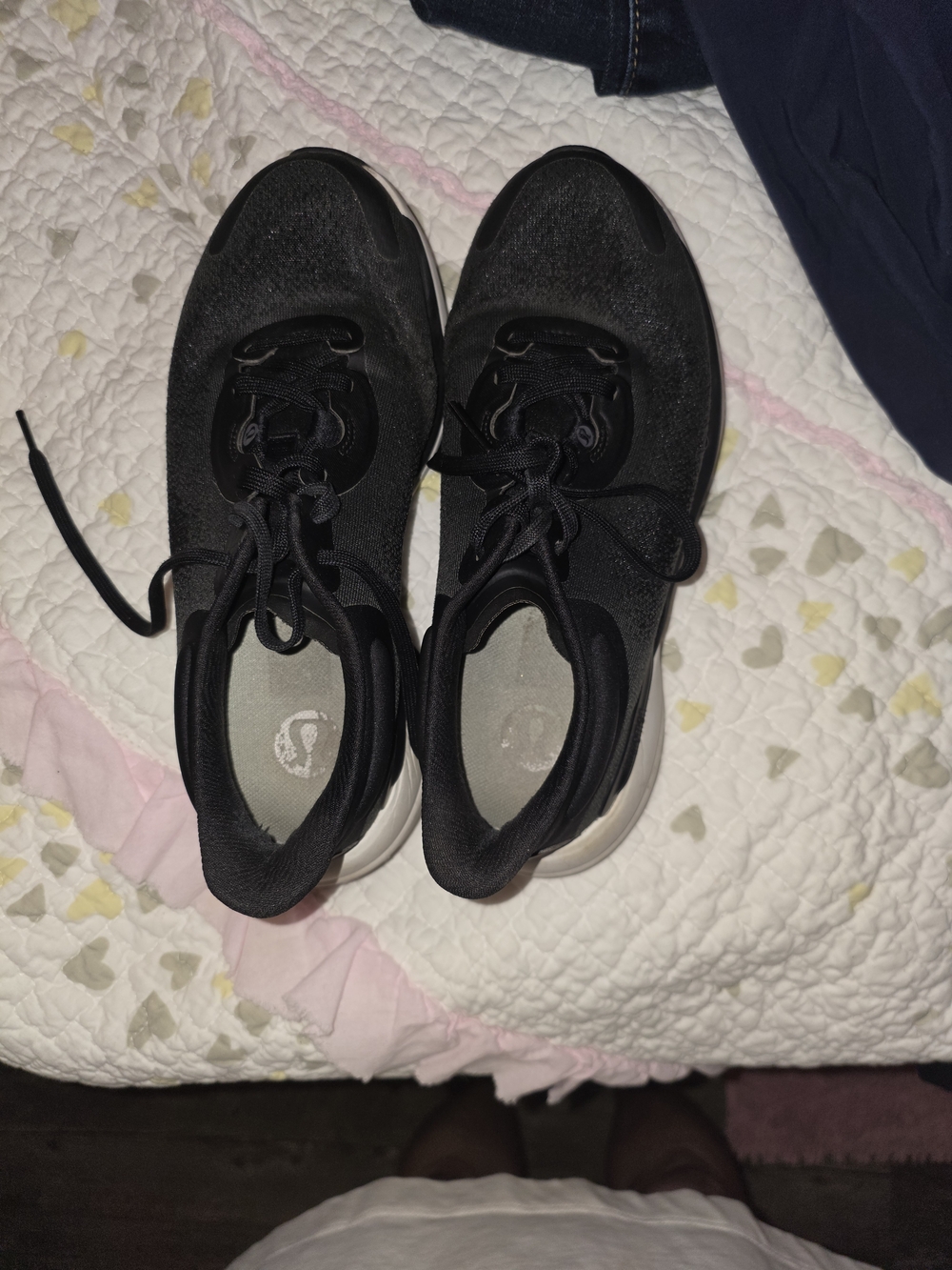 lululemon athletica Black Knit Athletic Sneakers